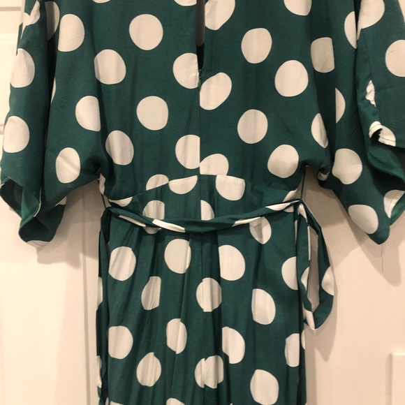 Glamorous Women's Green Polka Dot Maxi Dress Size 6 - Picture 14 of 16